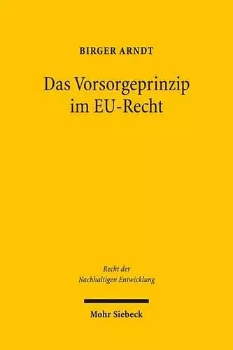 Das Vorsorgeprinzip im EU-Recht cover