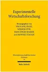 Experimentelle Wirtschaftsforschung cover