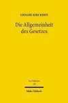 Die Allgemeinheit des Gesetzes cover