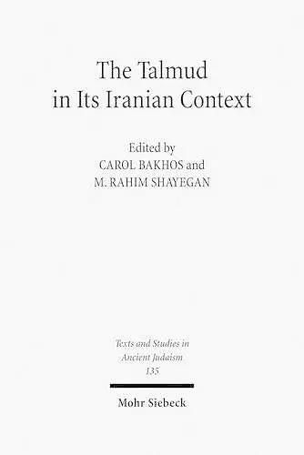 The Talmud in Its Iranian Context cover