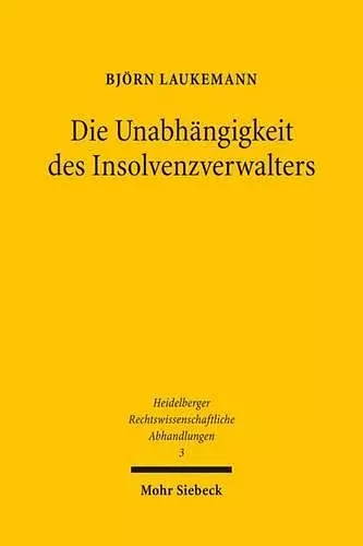 Die Unabhängigkeit des Insolvenzverwalters cover