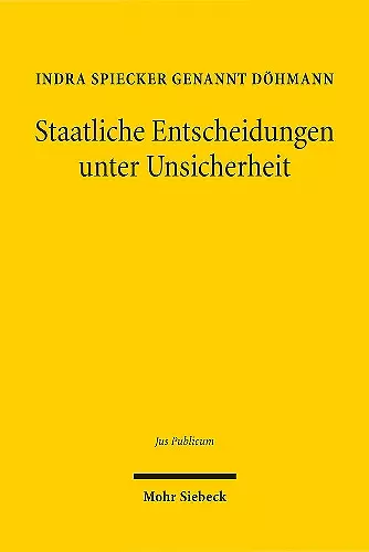 Staatliche Entscheidungen unter Unsicherheit cover