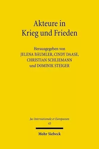 Akteure in Krieg und Frieden cover