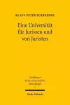 "Eine Universität für Juristen und von Juristen" cover