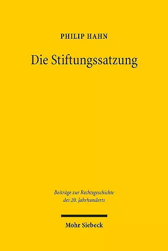 Die Stiftungssatzung cover