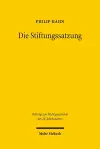 Die Stiftungssatzung cover