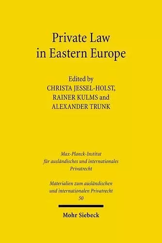 Private Law in Eastern Europe cover