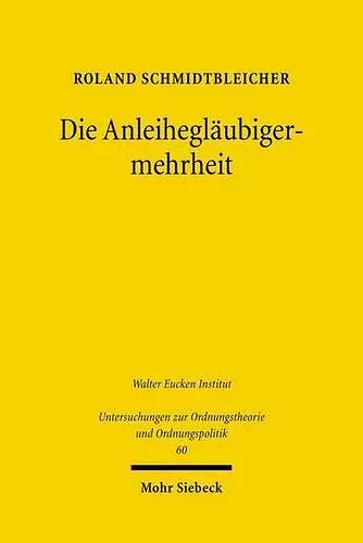 Die Anleihegläubigermehrheit cover