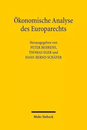 Ökonomische Analyse des Europarechts cover