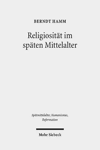 Religiosität im späten Mittelalter cover