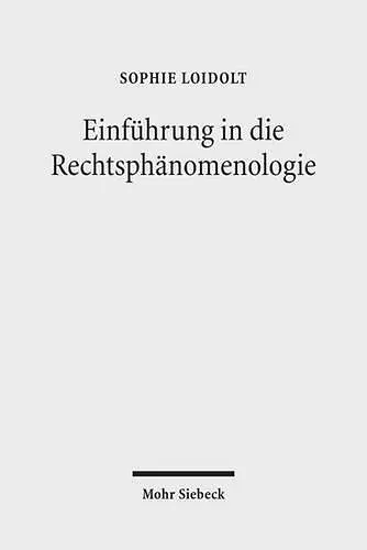 Einführung in die Rechtsphänomenologie cover