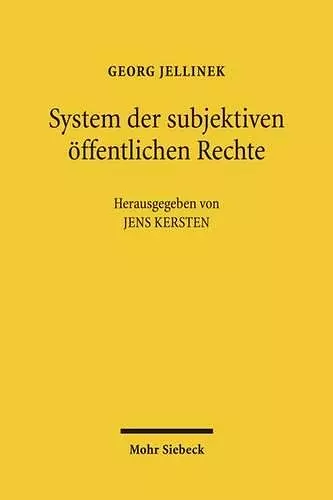 System der subjektiven öffentlichen Rechte cover