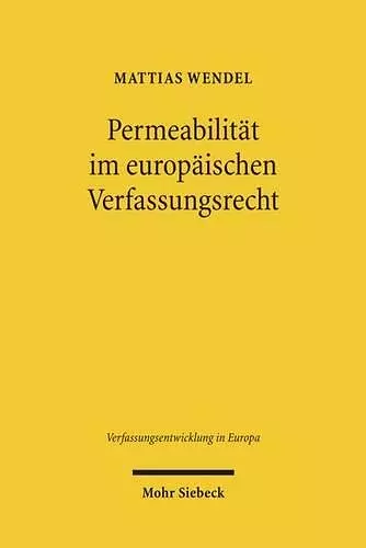 Permeabilität im europäischen Verfassungsrecht cover