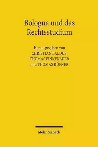 Bologna und das Rechtsstudium cover