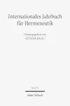 Internationales Jahrbuch für Hermeneutik cover