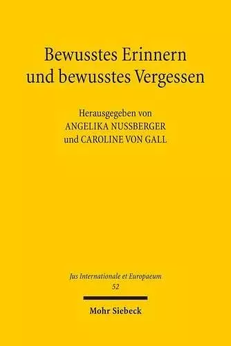 Bewusstes Erinnern und bewusstes Vergessen cover