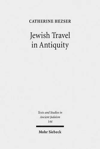 Jewish Travel in Antiquity cover