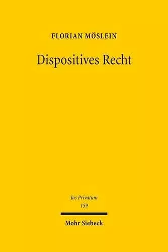 Dispositives Recht cover