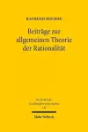 Beiträge zur allgemeinen Theorie der Rationalität cover