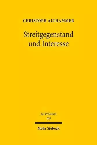 Streitgegenstand und Interesse cover