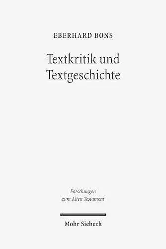 Textkritik und Textgeschichte cover