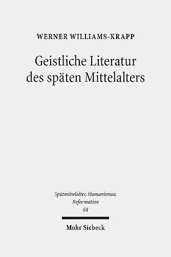 Geistliche Literatur des späten Mittelalters cover