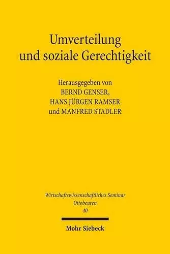 Umverteilung und soziale Gerechtigkeit cover