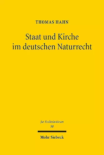 Staat und Kirche im deutschen Naturrecht cover