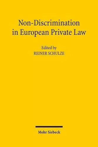 Non-Discrimination in European Private Law cover