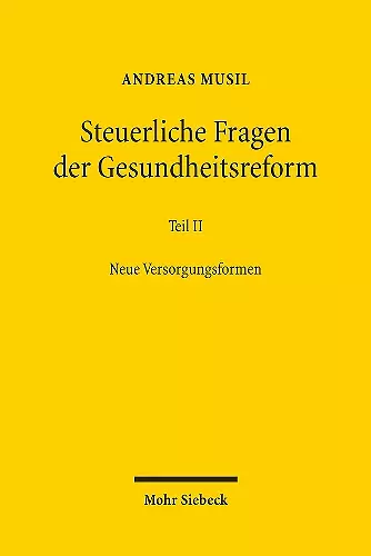 Steuerliche Fragen der Gesundheitsreform cover