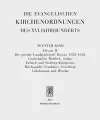 Die evangelischen Kirchenordnungen des XVI. Jahrhunderts cover