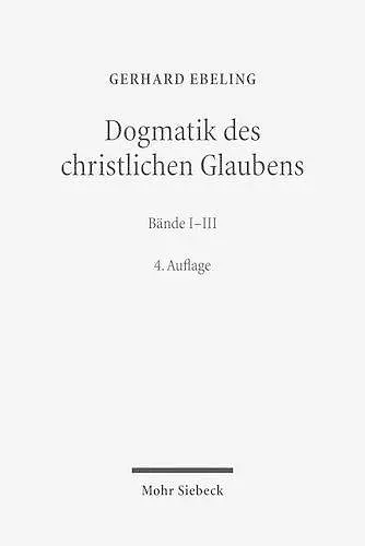 Dogmatik des christlichen Glaubens cover