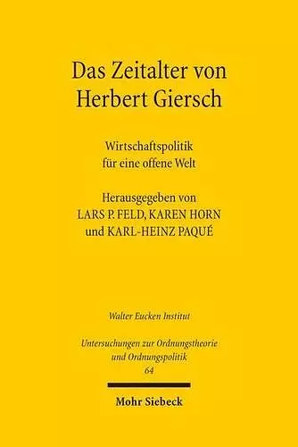 Das Zeitalter von Herbert Giersch cover