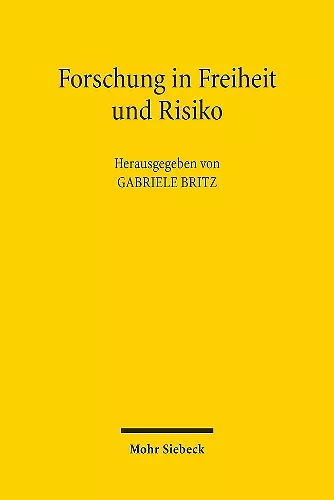 Forschung in Freiheit und Risiko cover