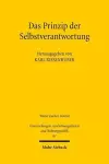 Das Prinzip der Selbstverantwortung cover