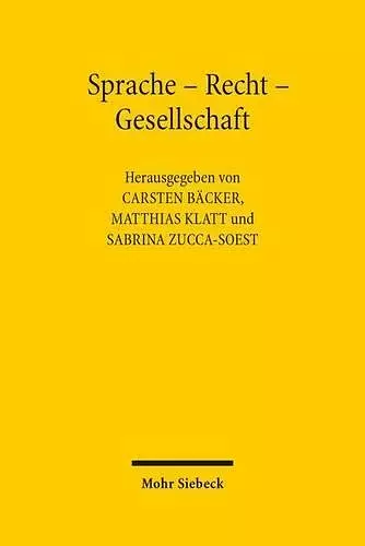 Sprache - Recht - Gesellschaft cover