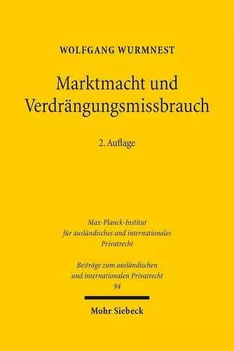 Marktmacht und Verdrängungsmissbrauch cover