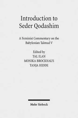 Introduction to Seder Qodashim cover