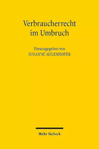 Verbraucherrecht im Umbruch cover