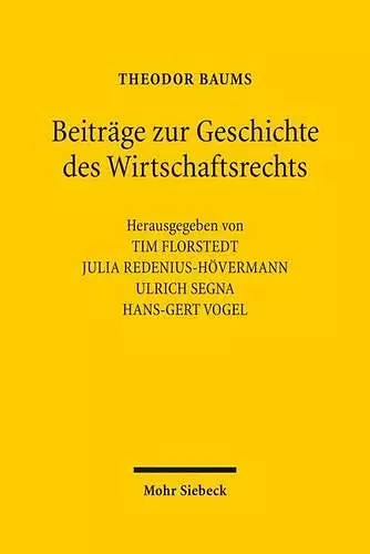 Beiträge zur Geschichte des Wirtschaftsrechts cover