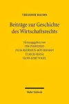 Beiträge zur Geschichte des Wirtschaftsrechts cover