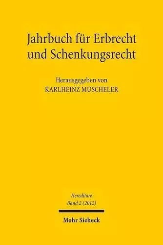 Jahrbuch für Erbrecht und Schenkungsrecht cover