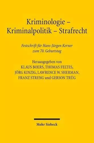 Kriminologie - Kriminalpolitik - Strafrecht cover