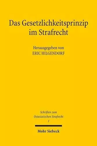 Das Gesetzlichkeitsprinzip im Strafrecht cover