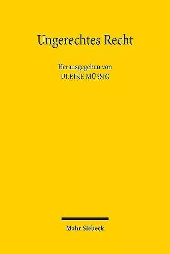 Ungerechtes Recht cover