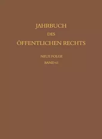 Jahrbuch des öffentlichen Rechts der Gegenwart. Neue Folge cover