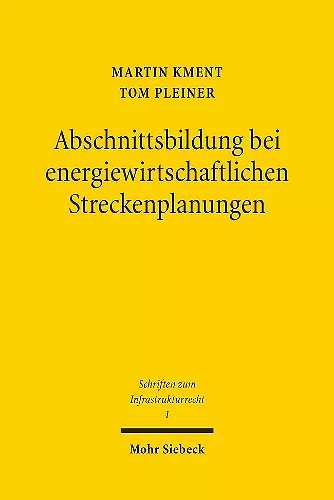 Abschnittsbildung bei energiewirtschaftlichen Streckenplanungen cover