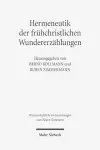 Hermeneutik der frühchristlichen Wundererzählungen cover