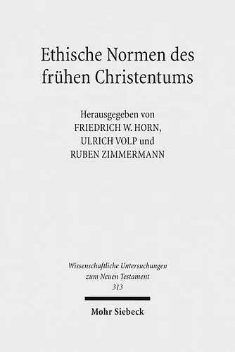 Ethische Normen des frühen Christentums cover