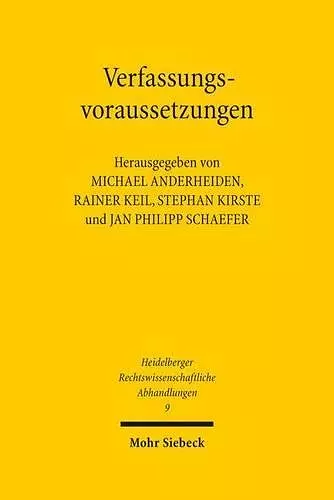 Verfassungsvoraussetzungen cover